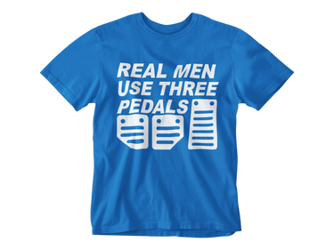 Camiseta Real Men Use Three Pedals